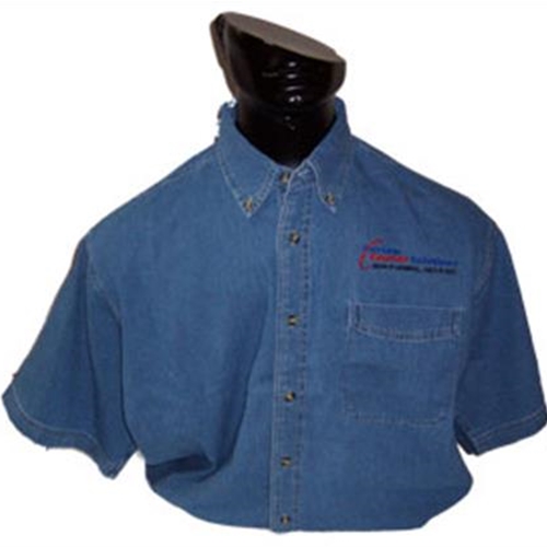 Custom Courier Solutions Men's Short Sleeve Denim Shirt