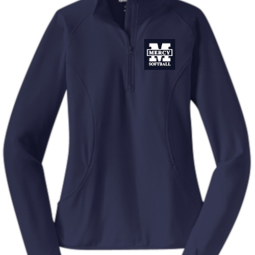 Mercy Softball Ladies Stretch 1/2 Zip Pullover