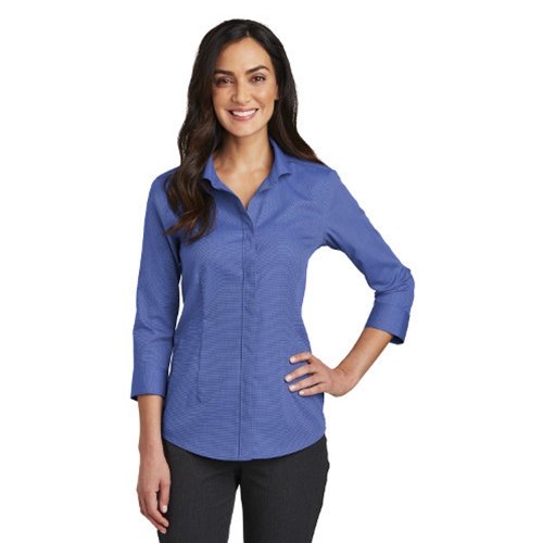 Villa of Hope Ladies 3/4 Sleeve Non Iron Pinpoint Oxford