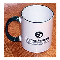 Brighton Securities Green & White Classic Ceramic Mug