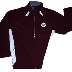 Mendon Basketball Ladies Holloway Maroon White Vortex Jacket