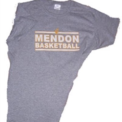 Mendon Basketball Ladies Grey Tee