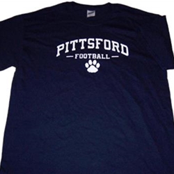 Pittsford Football Adult Short Sleeve Navy or White Tee