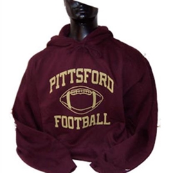 Pittsford Panthers Football Youth Maroon Hooded Sweatshirt
