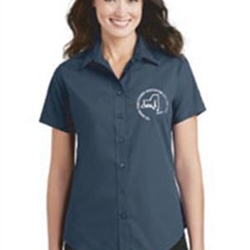 Nurse Practitioner Association Ladies Short Sleeve Poplin Shirt