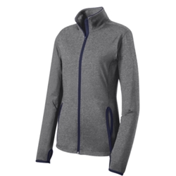 Ladies Stretch Contrast Full-Zip Jacket - $44.00