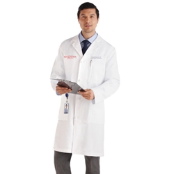 Men's Knot Button Five-Pocket 40" Lab Coat