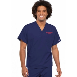 Unisex 1-Pocket V-Neck Top